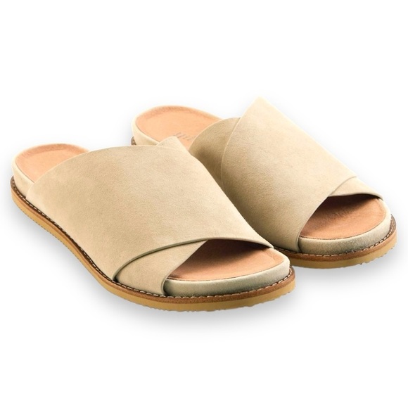 J. Jill Billie Molded Crossband Sandals in Cream Cashew, Tan Slip On Sandals - Picture 5 of 9